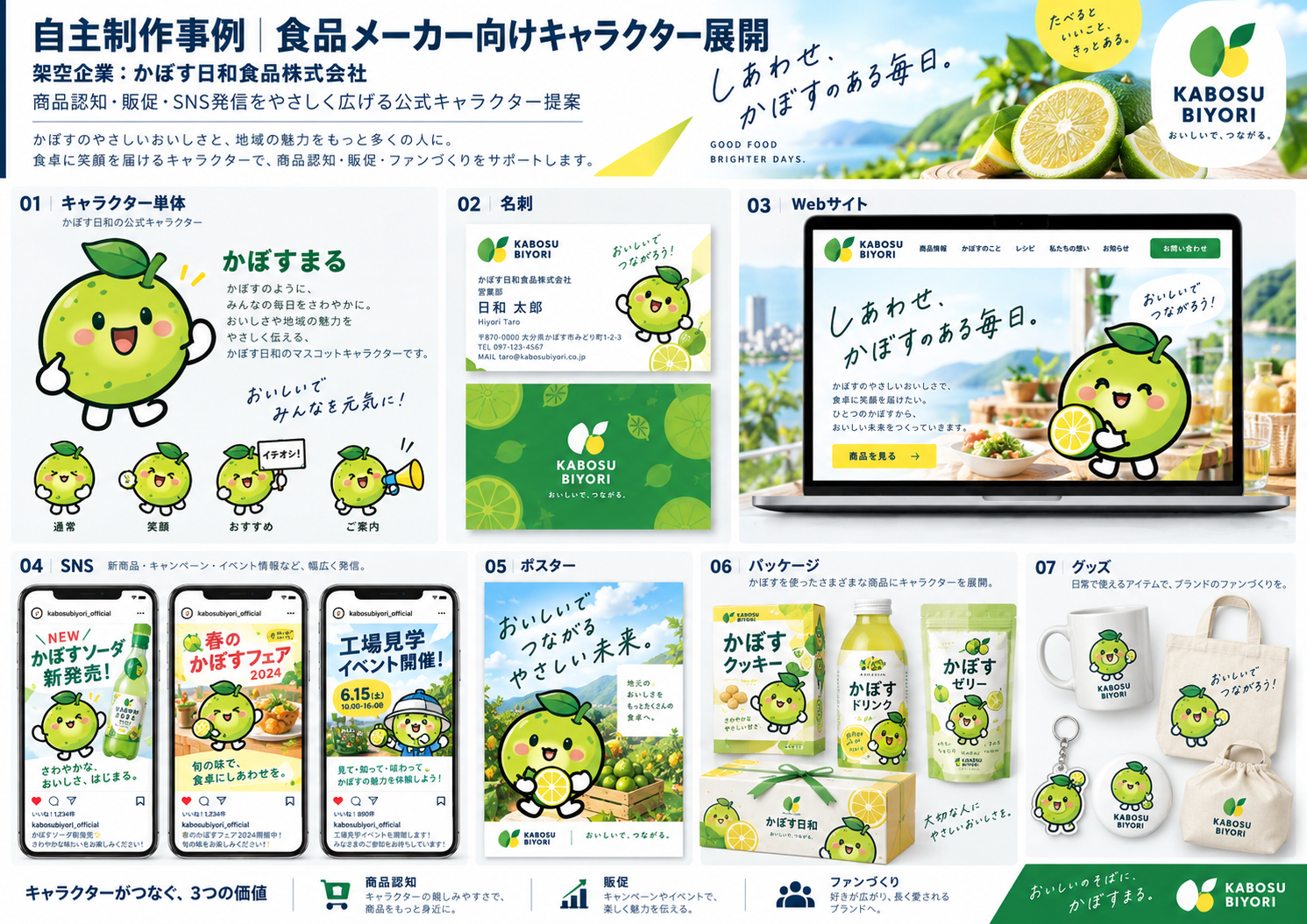 かぼすまるのキャラクター展開案